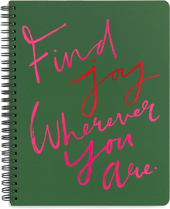 Ban.do Green Rough Draft Mini Spiral Notebook with Saying, 9" x 7" with Pockets and 160 Lined Pag... | Amazon (US)