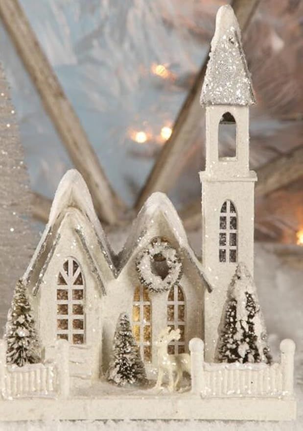 Bethany Lowe - Christmas - Ivory Church Medium - LG1773 | Amazon (US)