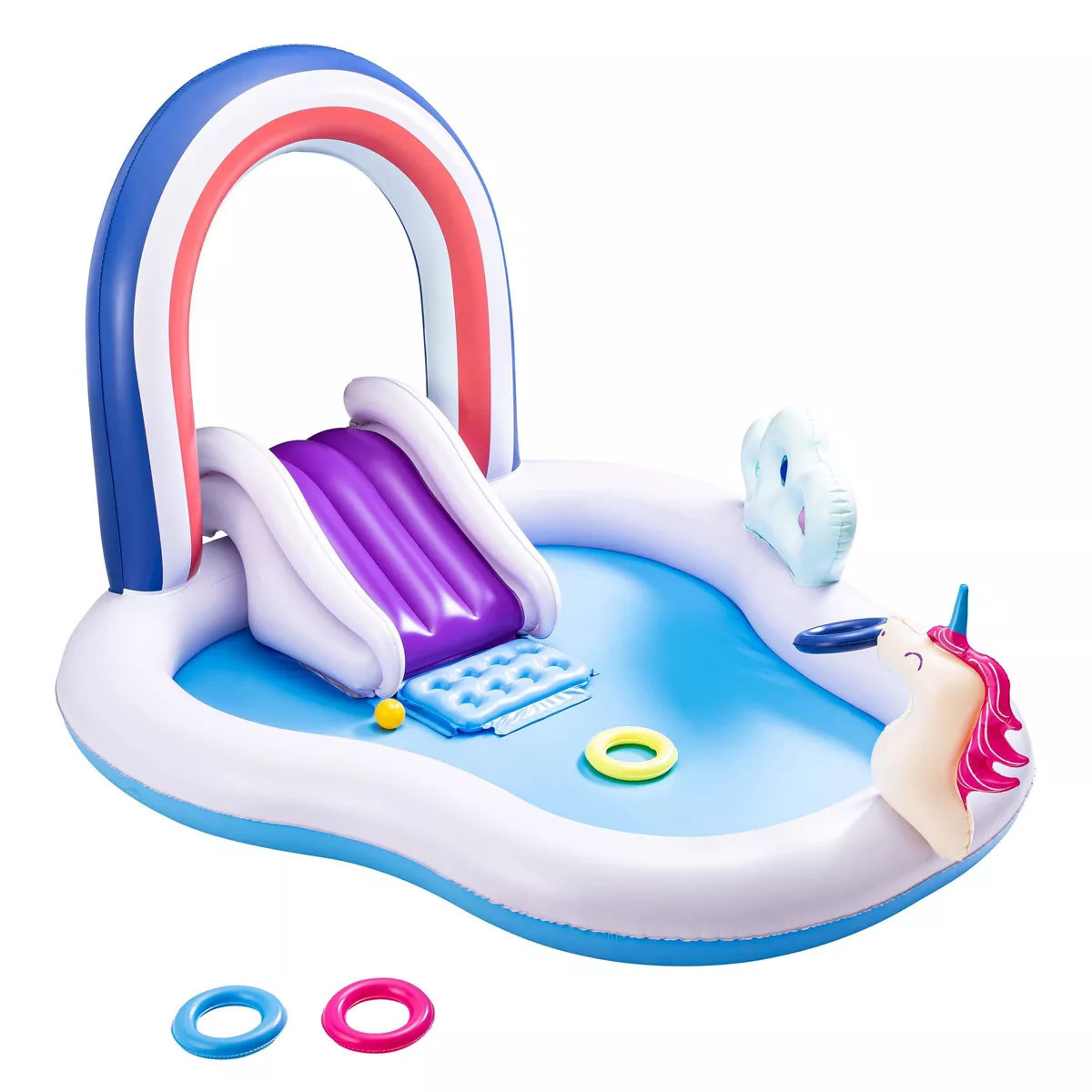 70'' x 92'' x 50'' Play Center Update 34 gal Novelty Kiddie Pool Rainbow - Sun Squad™ | Target