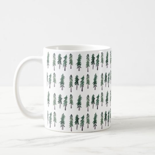Pine Trees Forest Watercolor Trees Coffee Mug | Zazzle.com | Zazzle