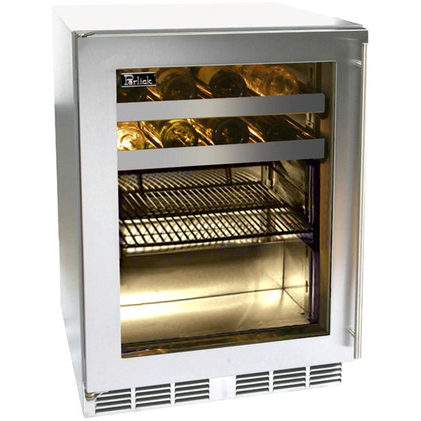 24" Stainless Beverage Center with with Stainless Glass Door | Woodland Direct