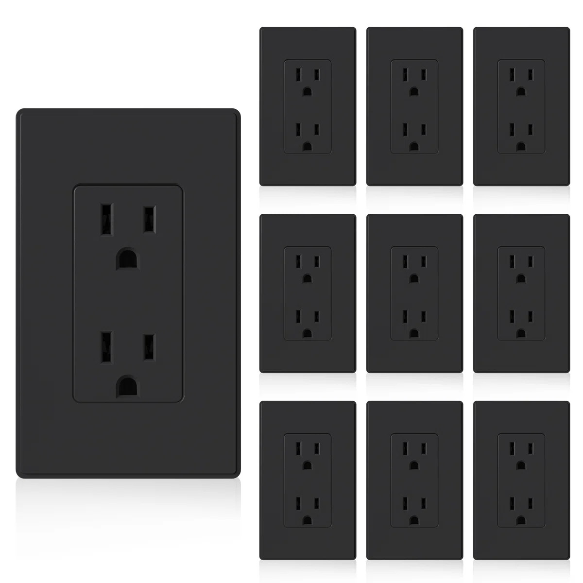 15 Tamper Resistant Duplex Outlet (Set of 10) ESR003A-0210SWP | Wayfair North America