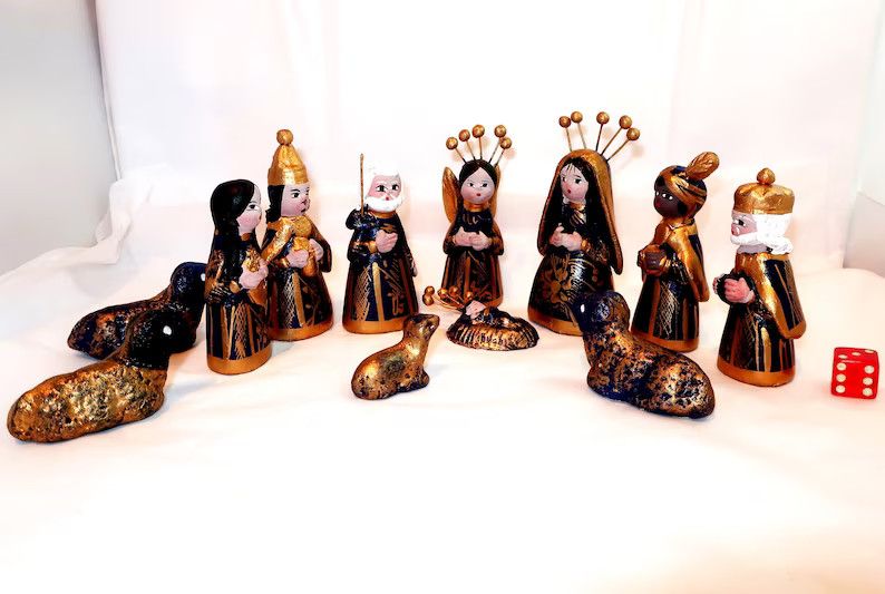MEXICAN POTTERY NATIVITY 12 Piece Miniature Folk Art Figurine - Etsy | Etsy (US)