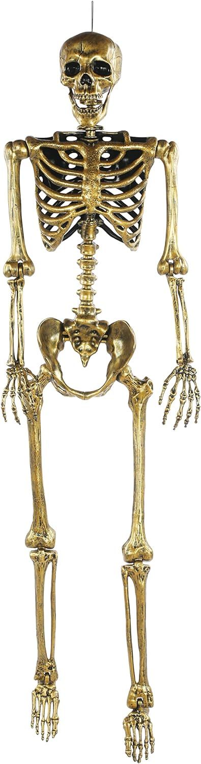 Crazy Bonez Metallic Gold Pose-N-Stay Skeleton | Amazon (US)