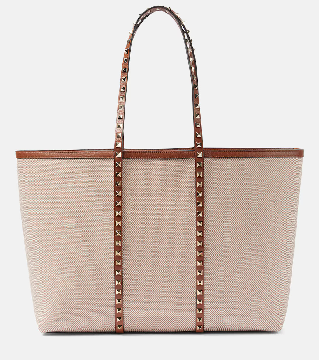 Rockstud Large canvas tote bag | Mytheresa (US/CA)