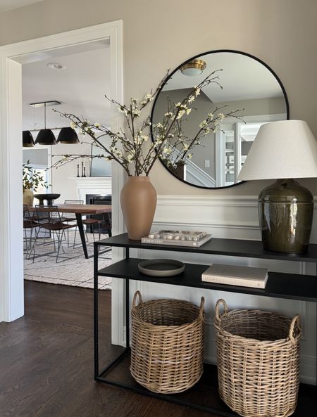 Spring foyer/entry console table styling!  I love these blossoming stems - perfect for the season and very realistic! 

#LTKhome #LTKsalealert #LTKstyletip