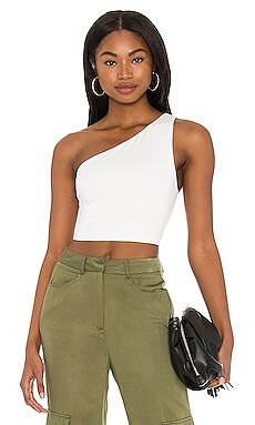 superdown Olivia Lace Up Top in White from Revolve.com | Revolve Clothing (Global)