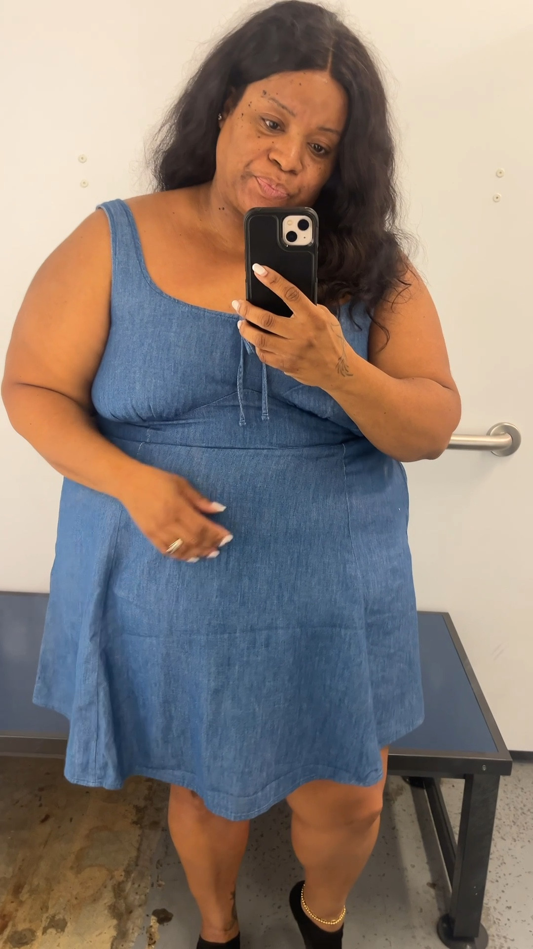 Spring/summer denim dress

#LTKPlusSize #LTKootd #LTKOver40