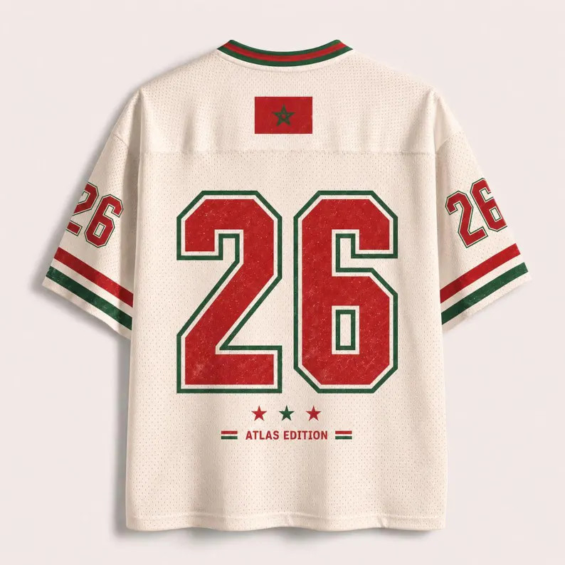 Morocco Soccer Jersey, Retro Atlas Lions Shirt, Custom Name Number Jersey, Moroccan Football Fan ... | Etsy (Global)