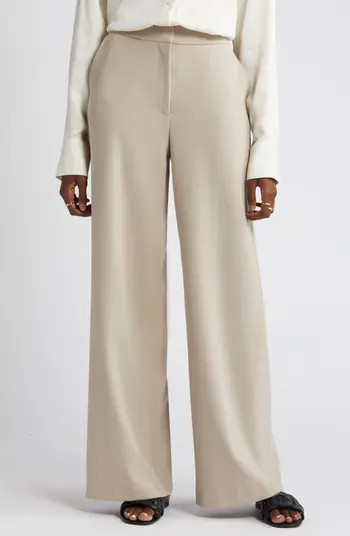 Flat Front Wide Leg Pants | Nordstrom