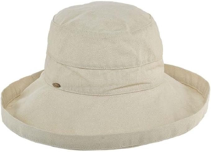 Scala womens Cotton Big Brim Hat With Inner Drawstring & Upf 50+ Rating | Amazon (US)