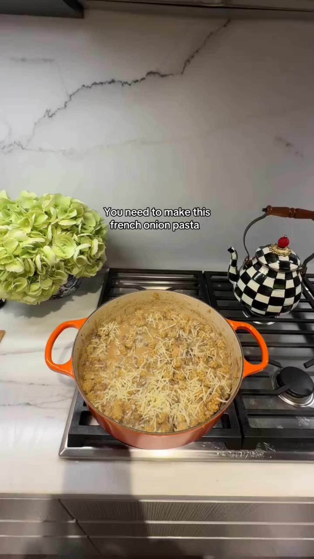 Making French onion pasta! Linked a similar more affordable hoodie too

#LTKHome
