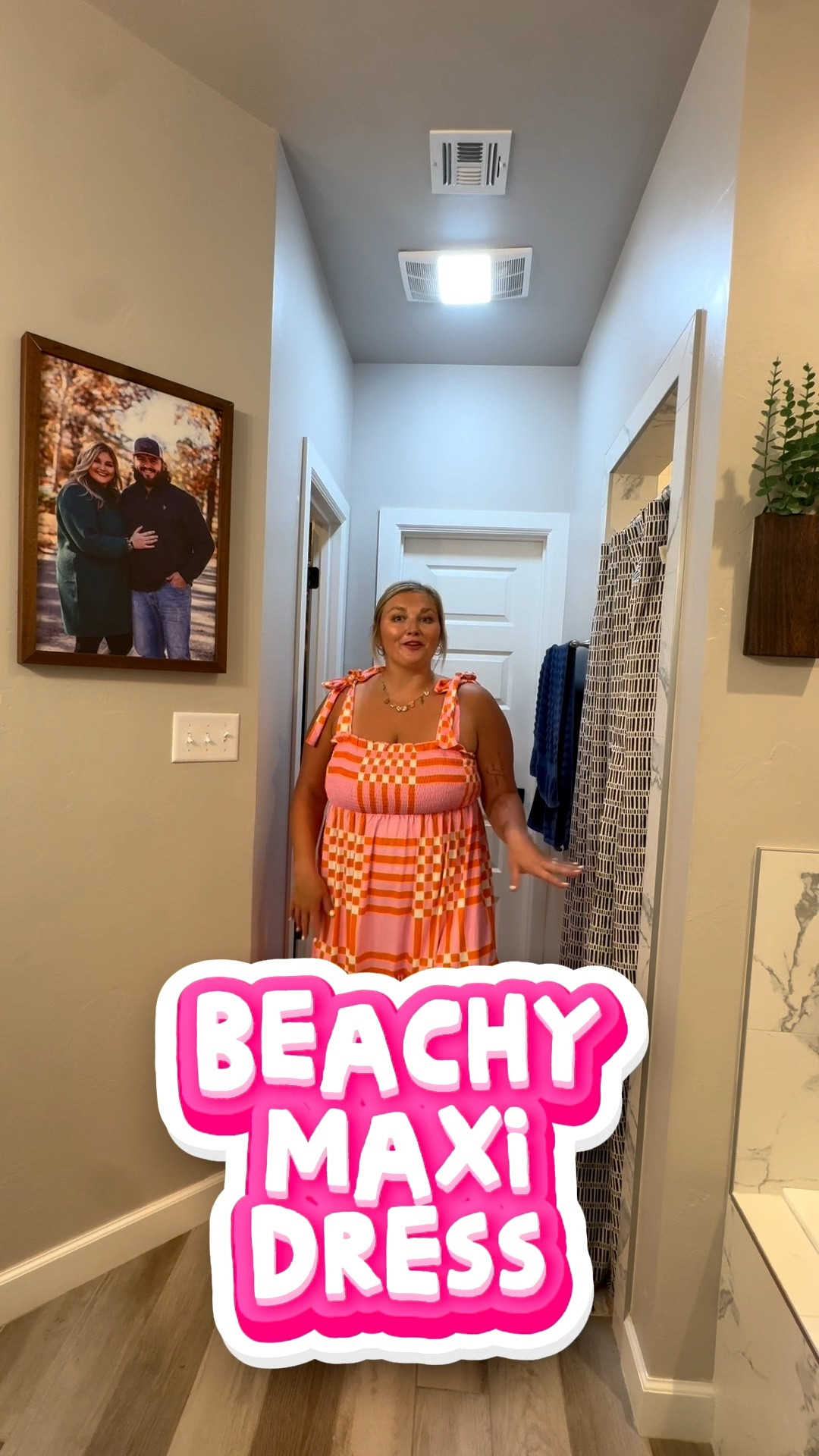 The perfect dress for a beach vacation 🩷🧡

#LTKMidsize #LTKootd #LTKmomlife