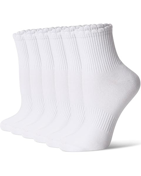 Amazon.com: HUE Women's Mini Crew Sock 6 Pair Pack, Mini Crew Socks for Women, White : Clothing, ... | Amazon (US)
