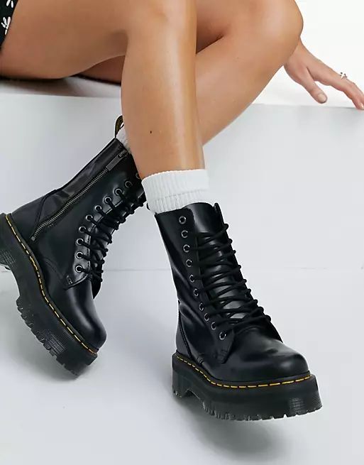 Dr Martens Jadon Hi boots in black | ASOS (Global)