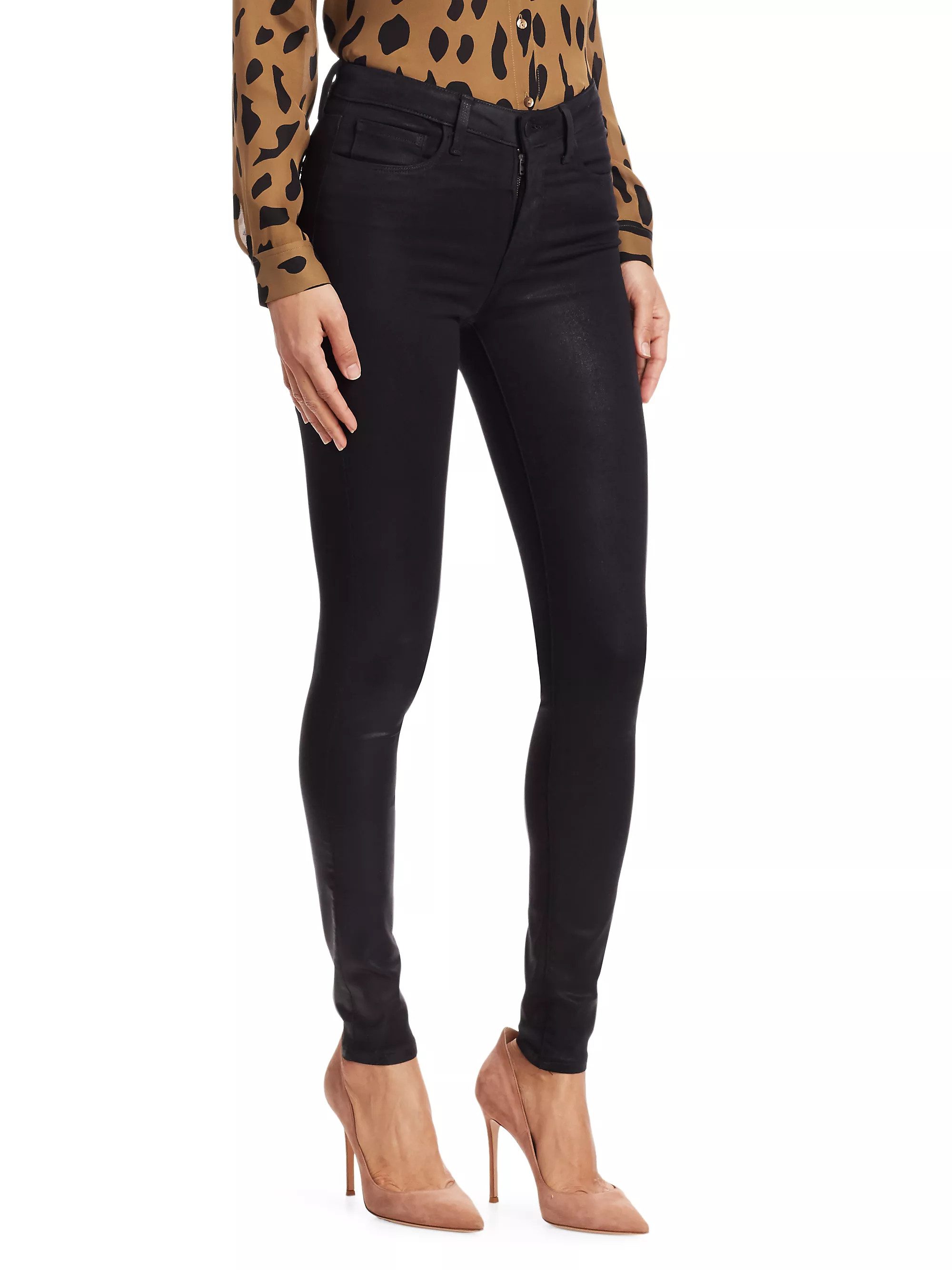 Marguerite High-Rise Skinny Coated Jeans | Saks Fifth Avenue