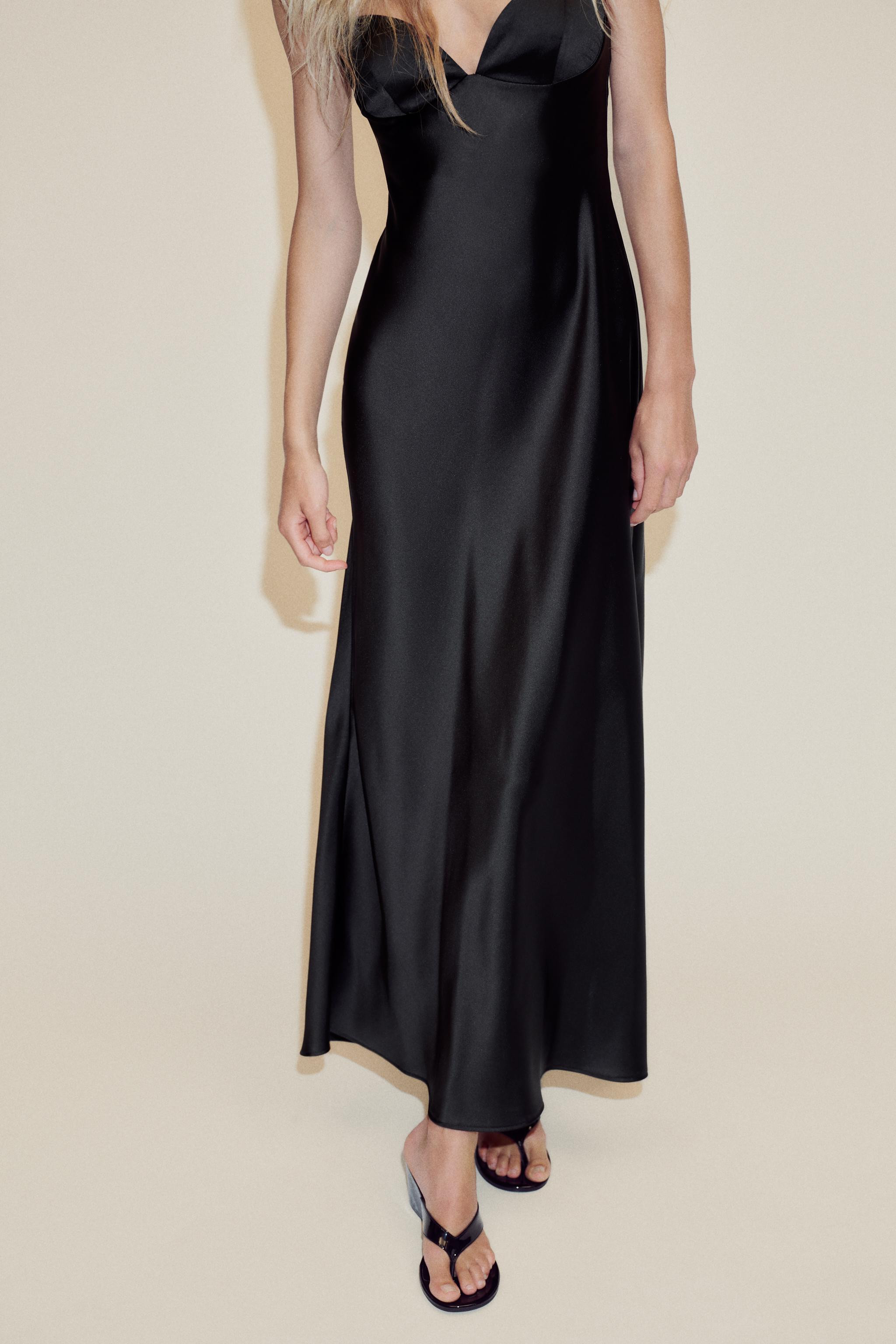 SATIN LONG DRESS | Zara US