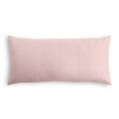Pastel Pink Linen Lumbar Pillow | Loom Decor