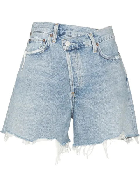 Criss Cross asymmetric denim shorts | Farfetch (UK)