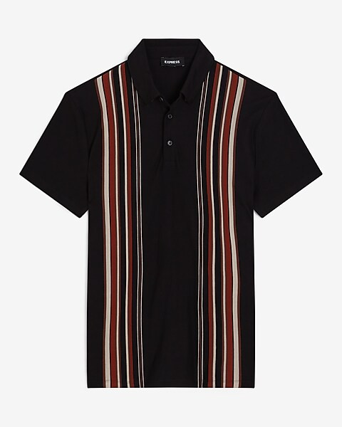 Striped Luxe Pique Polo | Express