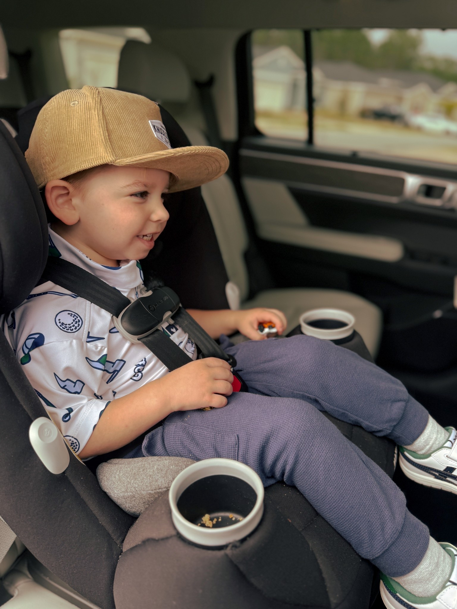 Mini golf pro in the making! ⛳️🏌️‍♂️ Off to the course with dada in the coolest toddler golf outfit. 
✨ Linking his outfit details, must-have toddler accessories, and our go-to car seat essentials! 🚗💨 #ToddlerStyle #MiniGolfer #GolfOutfit #BoyMomLife #ToddlerOOTD #CarseatEssentials #WeekendVibes

#LTKFamily #LTKSpringSale #LTKKids