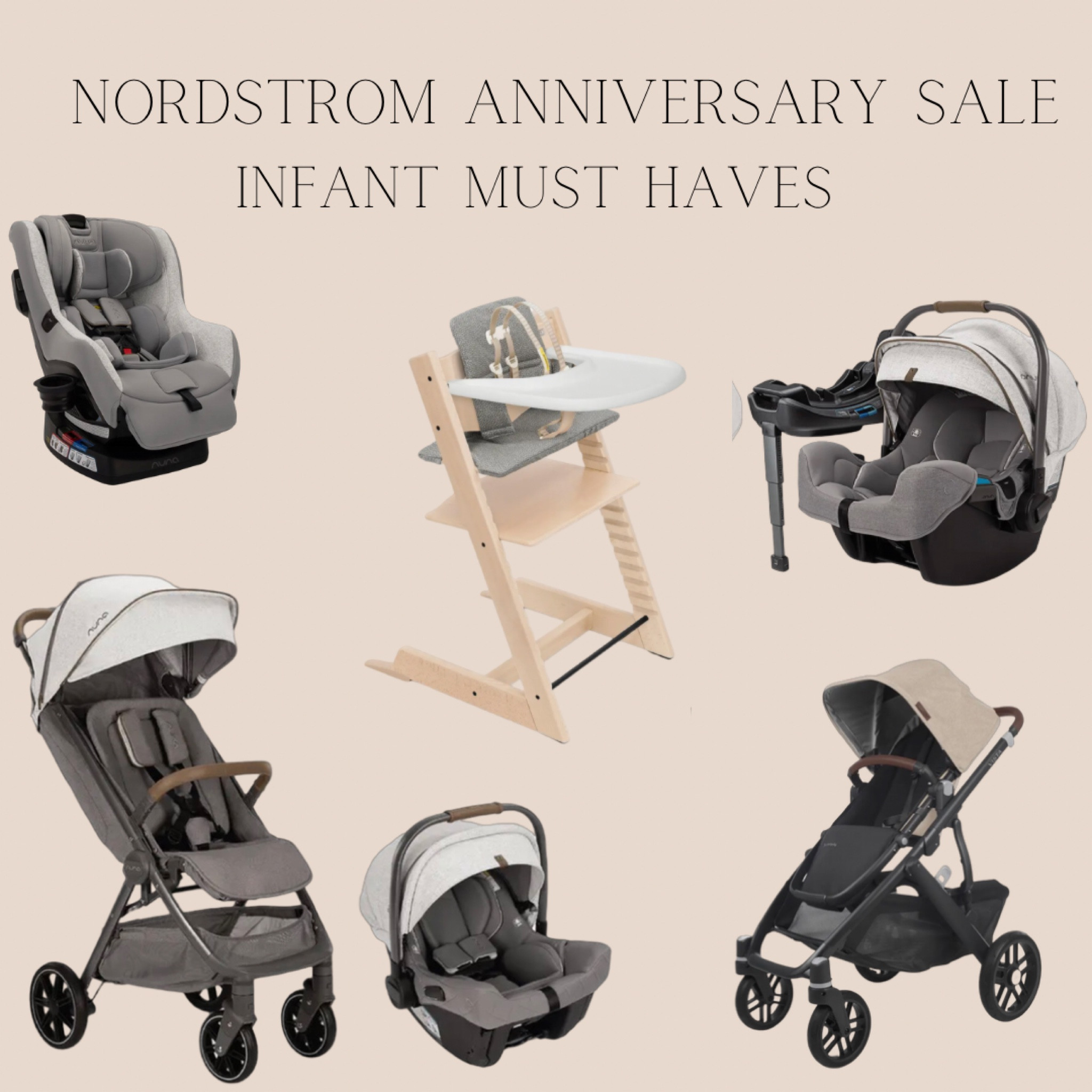 Nordstrom // Anniversary Sale // Infant Must Haves // Strollers // Car seat // High chair // Nuna // Uppa Baby

#LTKBaby #LTKxNSale #LTKSummerSales