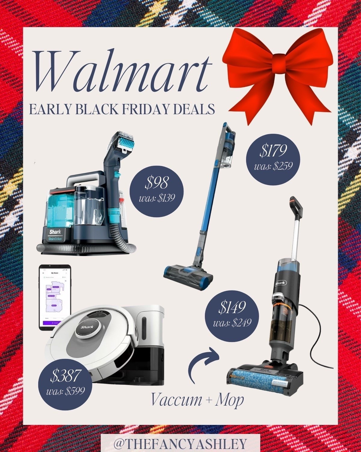 Walmart early Black Friday deal - Shark essentials! Run don't walk, major sale on Shark steam mops, steam cleaners, vacuums, robot vacuums, all the things! Great time to grab one, also makes a great holiday gift idea. 

#LTKGiftGuide #LTKHoliday #LTKSaleAlert