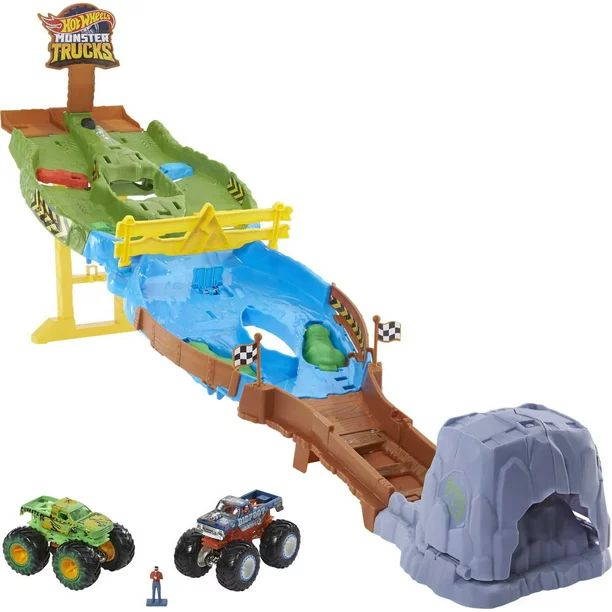 Hot Wheels Monster Trucks Wreckin' Raceway Playset with 2 Toy Trucks Bigfoot & Gunkster | Walmart (US)