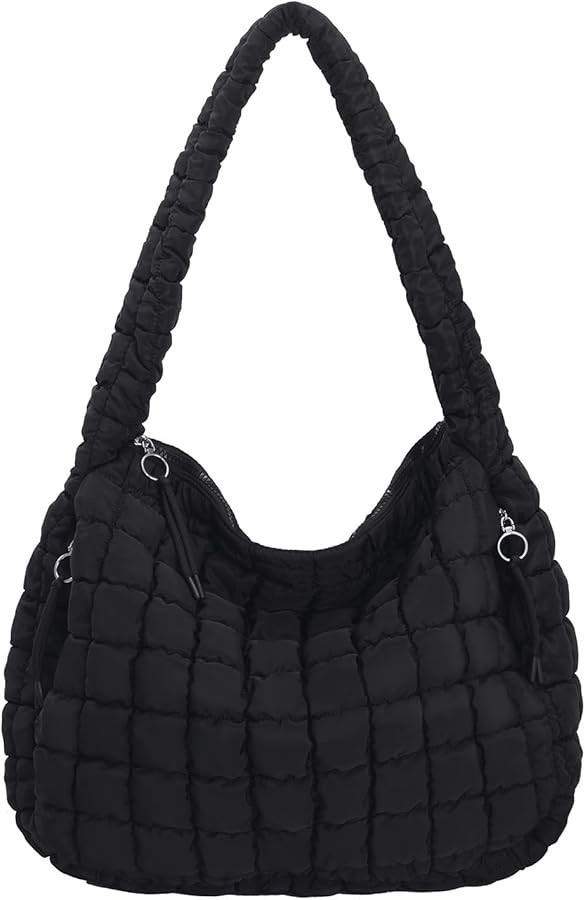 Puffer Tote Bag for Women Large Quilted Carryall Bag Soft Puffy Crossbody Lightweight Shoulder Ha... | Amazon (US)