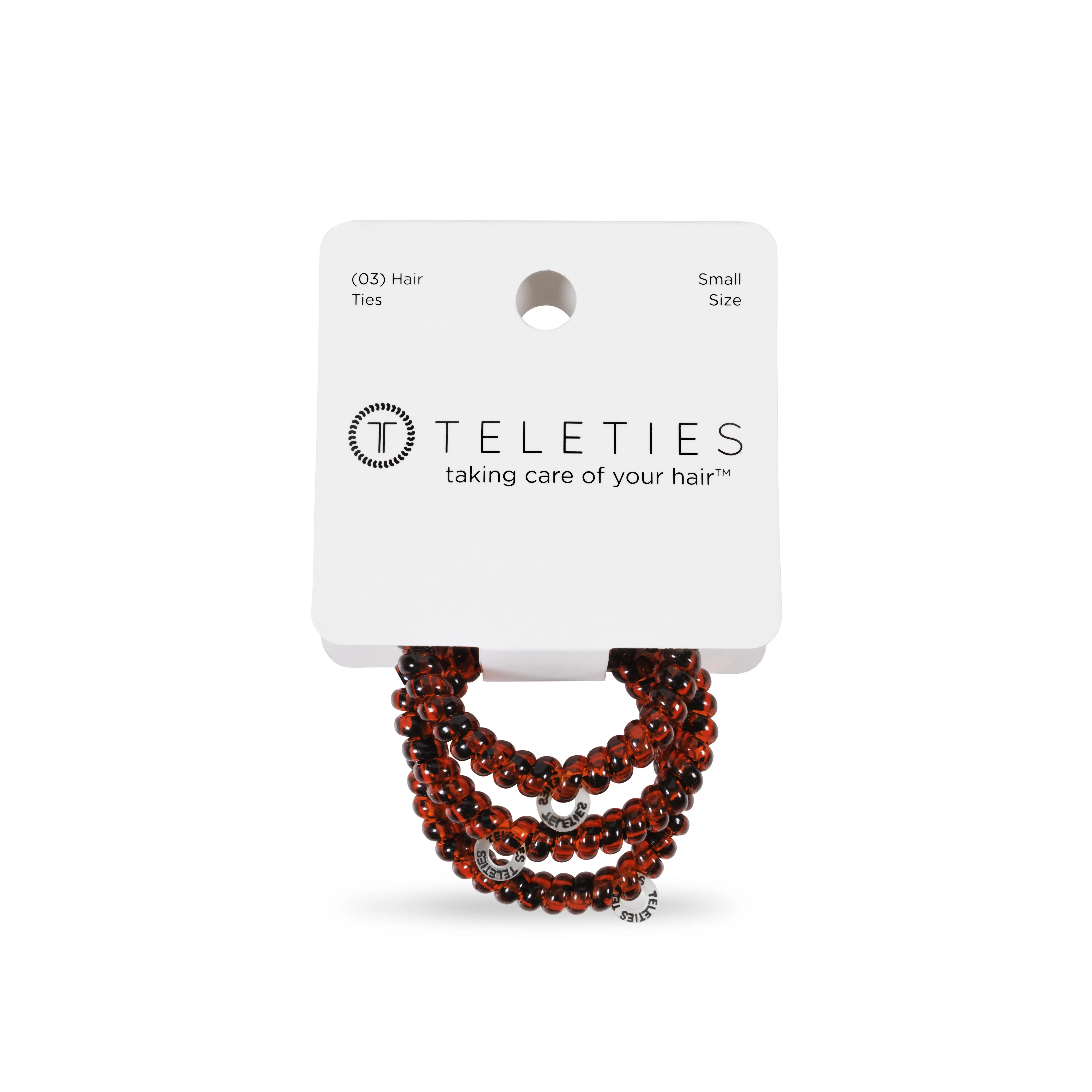 Teleties Spiral Hair Ties, Tortoise, Small, 3 ct | Walmart (US)