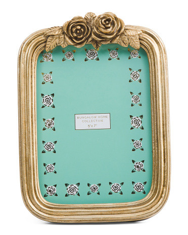 5x7 Rose Beveled Tabletop Picture Frame | TJ Maxx