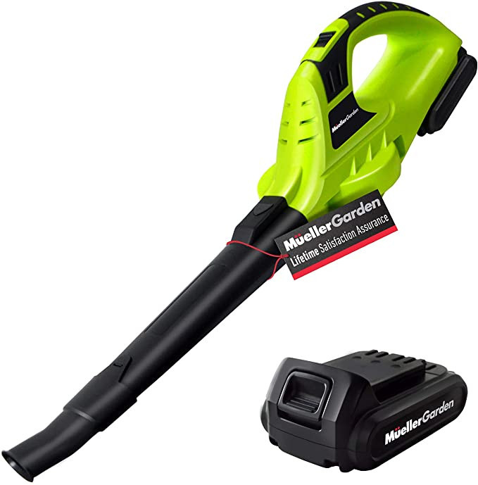 Mueller UltraStorm Cordless Leaf Blower, 20 V Powerful Motor, Electric Leaf Blower for Lawn Care,... | Amazon (US)
