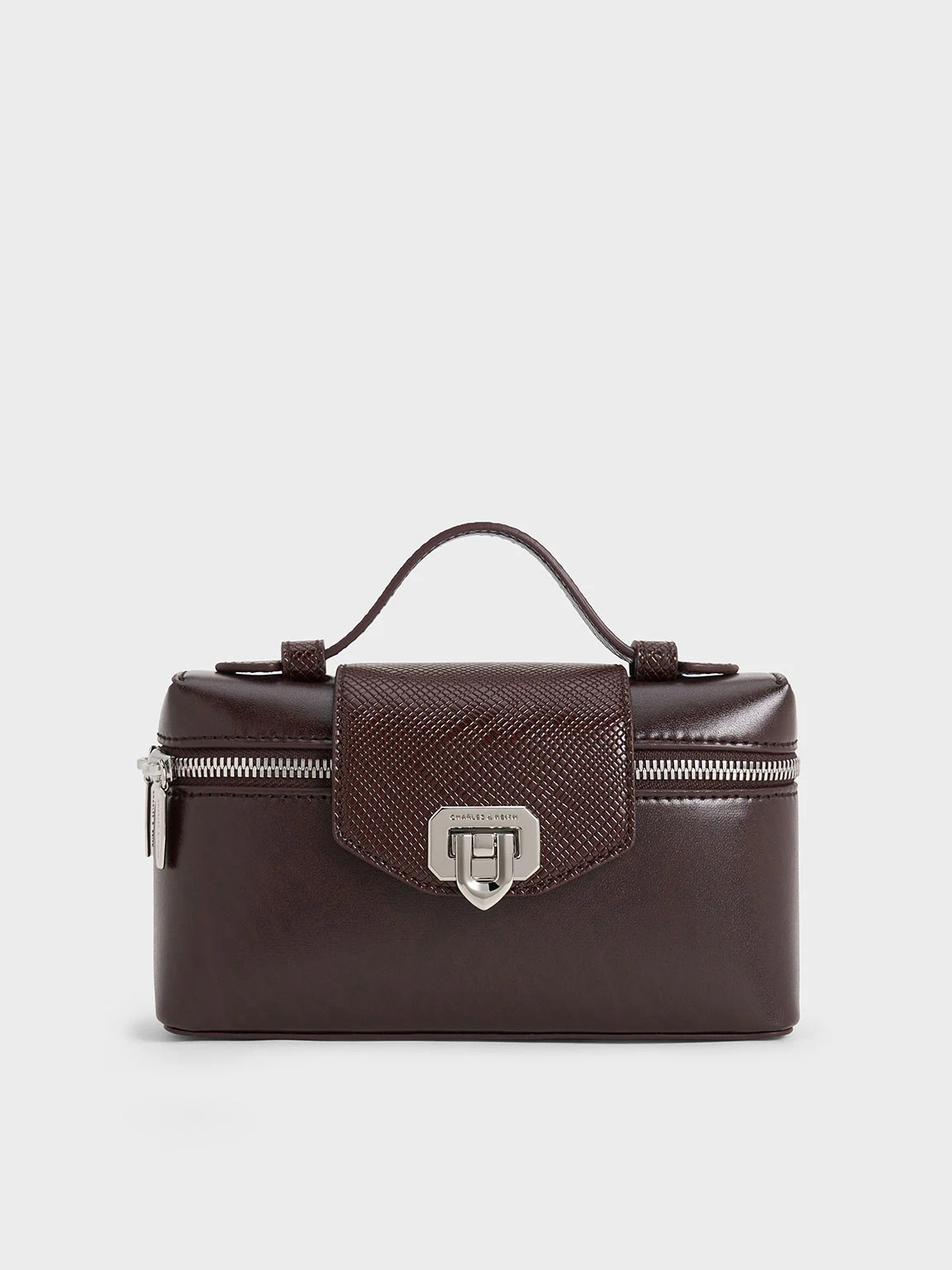 Plum Arwen Top Handle Vanity Bag | CHARLES & KEITH UK | Charles & Keith UK