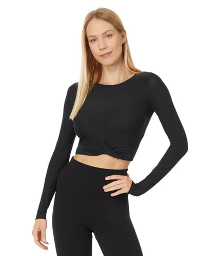 Beyond Yoga Women's Featherweight Center Stage Cropped Long Sleeve Pull Over | Amazon (US)
