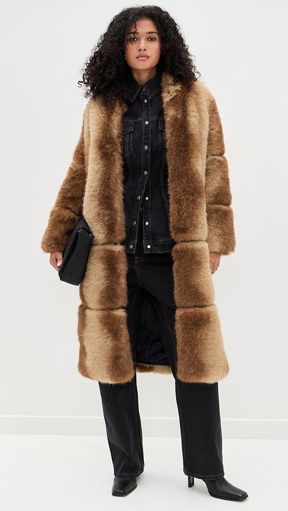 Sylke Faux Mink Coat | Shopbop