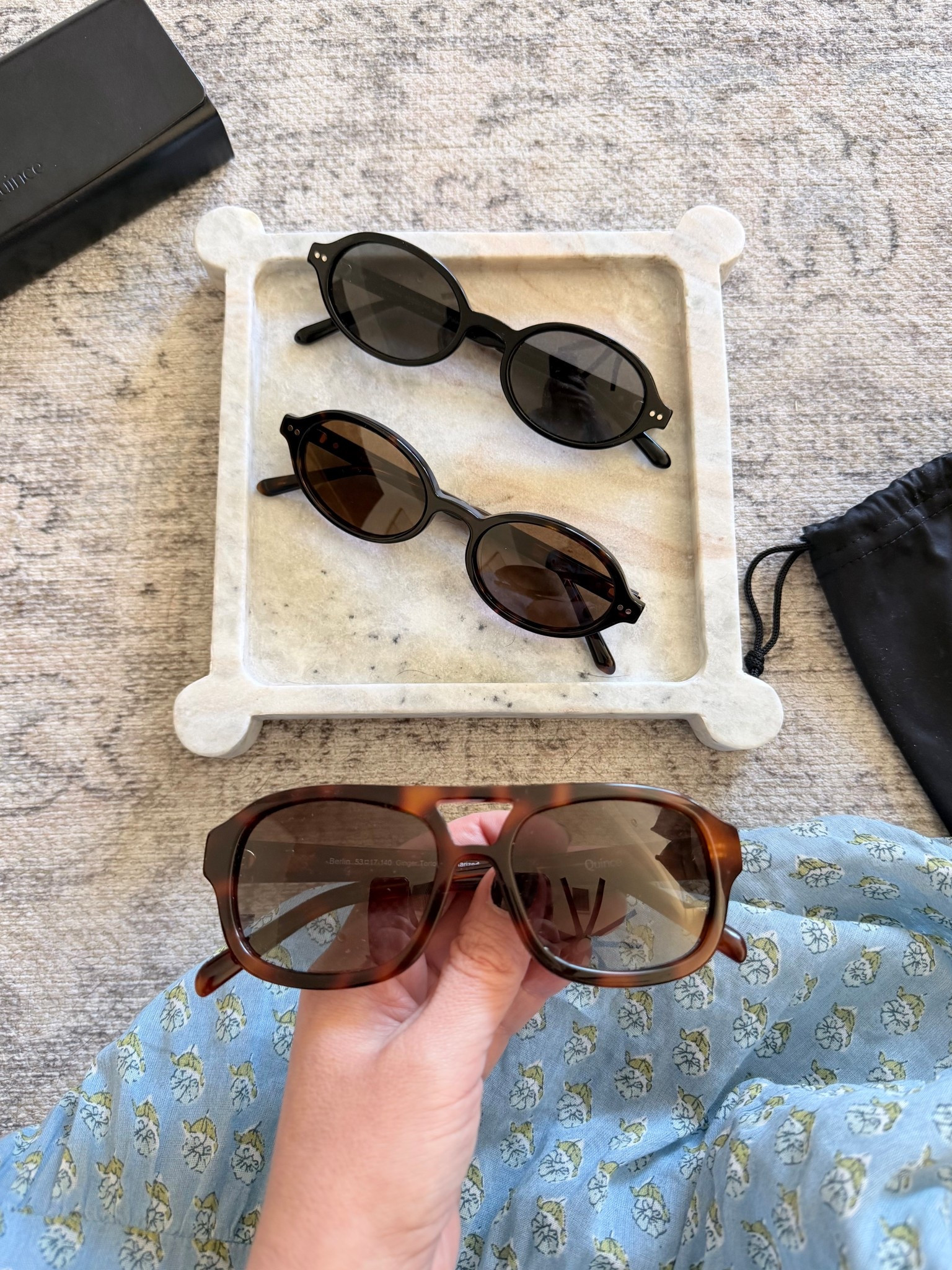 The Quince sunglasses I have been wearing on repeat and a great price point. 
.
-Mallorca Polarized Acetate Sunglasses. Color: Tortoise with Brown lens

-Berlin Polarized Acetate Sunglasses. Color: Ginger Tortoise with Brown Gradient lens

-Mallorca Polarized Acetate Sunglasses. Color: Black with Grey lens
.
| sunglasses | accessories | under 50 |

#LTKootd #LTKgrwm #LTKOver40