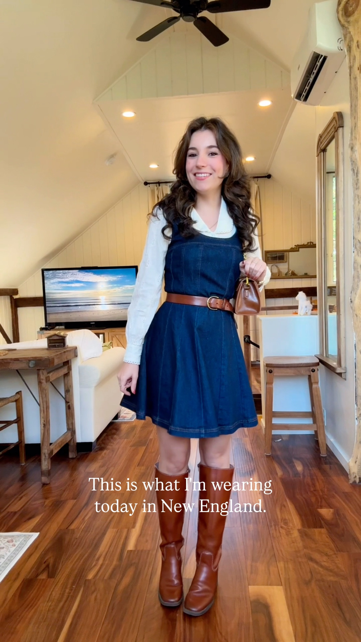 Classic style outfit of the day! Love this new denim dress from Avec Les Filles (wearing size 2 - I am 5 foot 3!) 🌊

#LTKSeasonal #LTKootd #LTKHoliday