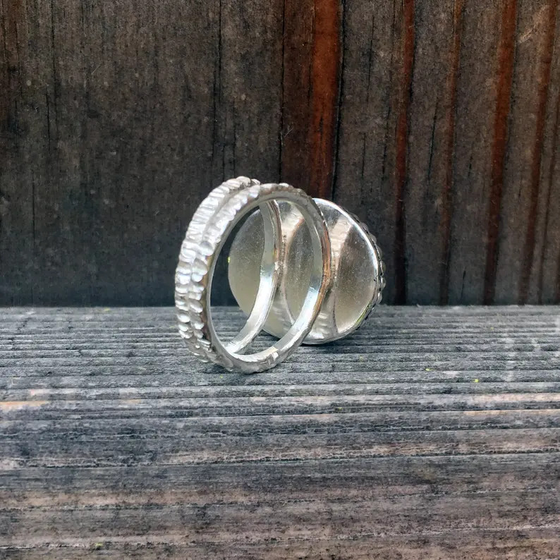 Blue Goldstone Ring - Dark Blue Ring - Sterling Silver - Sparkle Ring - Galaxy - Sparkly Blue Rin... | Etsy (US)