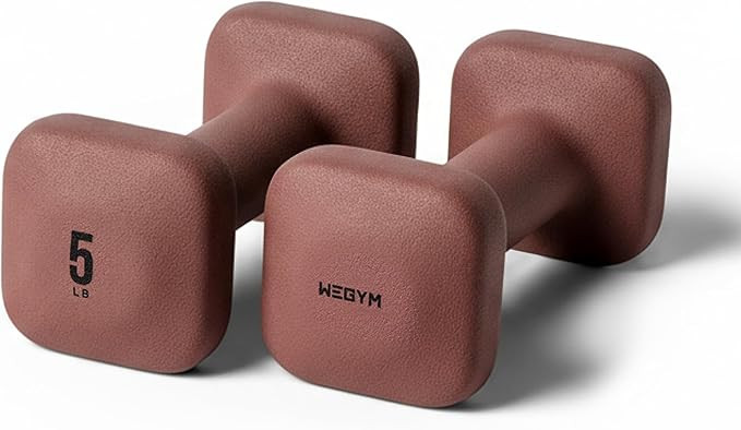 WeGym SafeGrip Square Dumbbells with Anti Slip Handles, Aesthetic Free Weights for Home Workouts,... | Amazon (US)