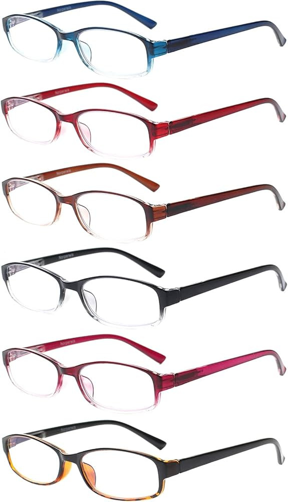 NORPERWIS 6 Pack Ladies Reading Glasses for Women Blue Light Blocking Spring Hinge Fashion Eyegla... | Amazon (US)
