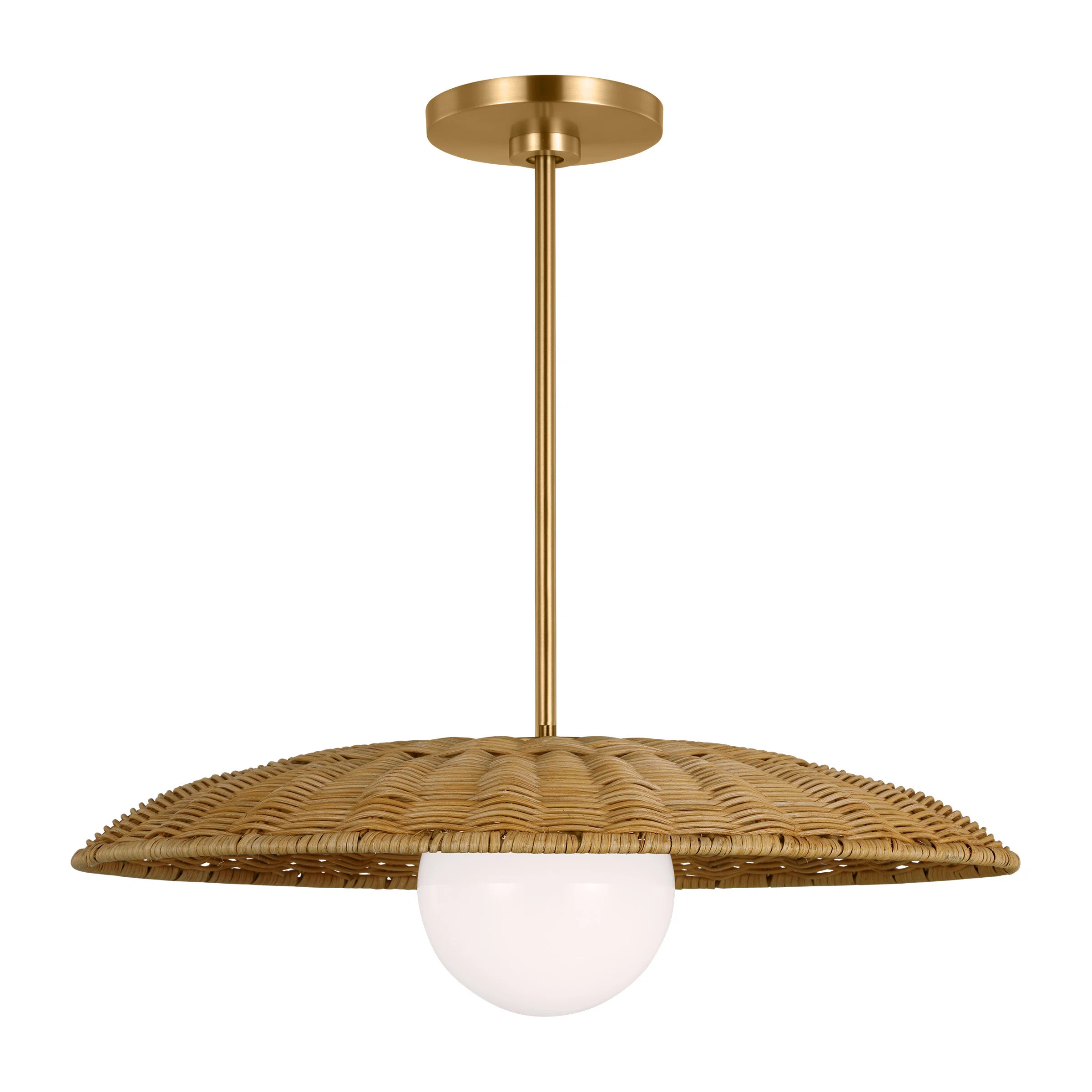 1 - Light Burnished Brass Dome Pendant | Wayfair North America