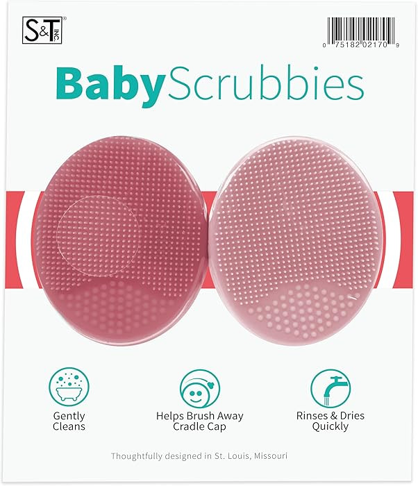 S&T INC. Exfoliating and Massaging Cradle Cap Bath Brushes for Baby, Silicone - 2 Inch x 2.5 Inch... | Amazon (US)