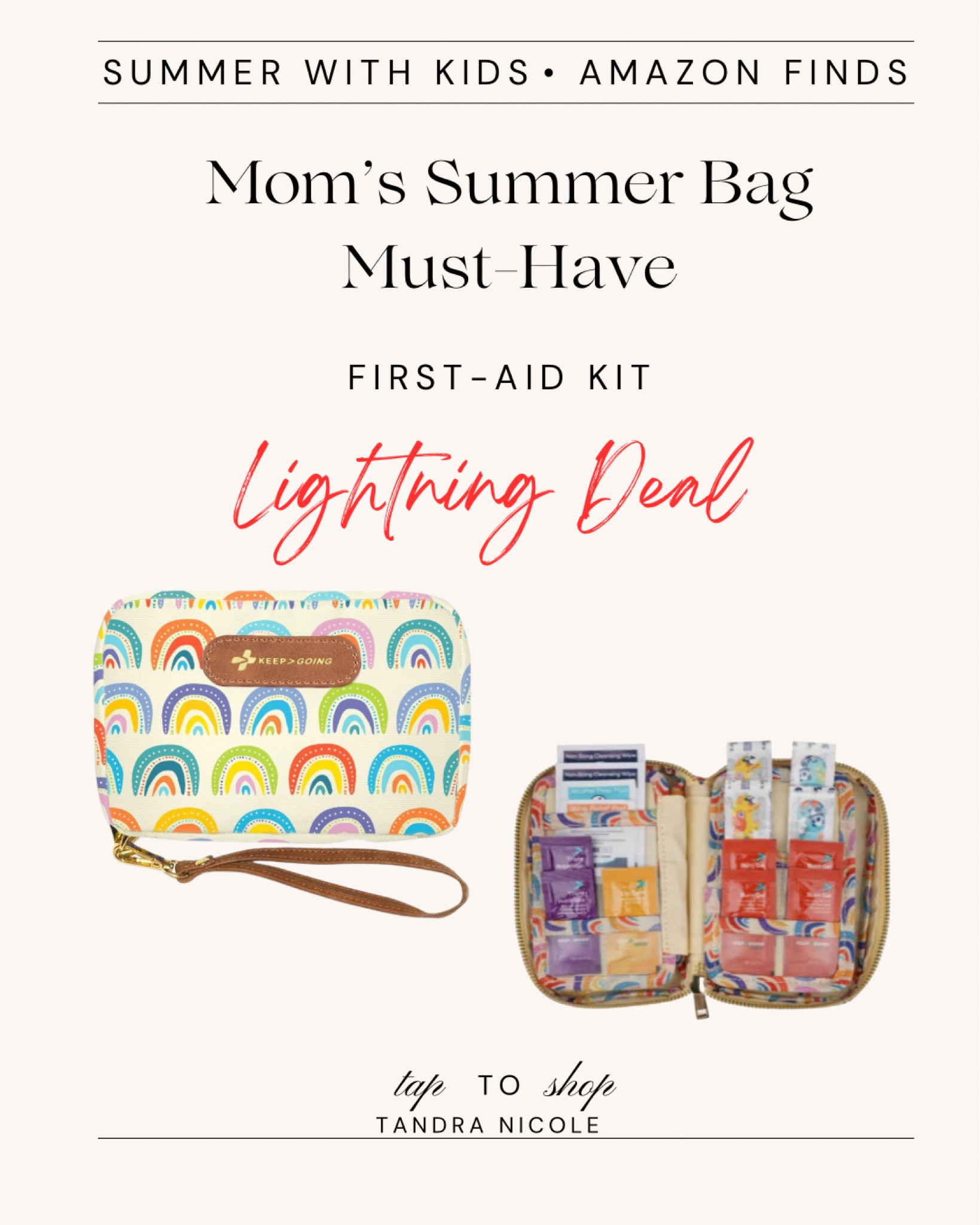 Current Lightning Deal on my favorite first aid kit to put in your summer bag. This is a mom-must have, I just ordered two more!

First-aid, summer bag, beach bag, pool bag, summer essentials, kids, travel must haves

#LTKFamily #LTKSaleAlert #LTKKids