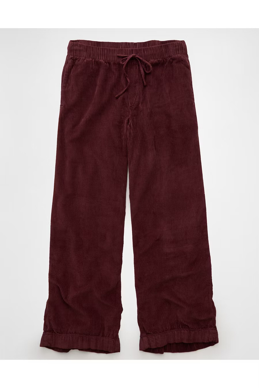 AE Stretch Corduroy Low-Rise Baggy Wide-Leg Pant Women's Faded Raisin L | American Eagle Outfitters (US & CA)