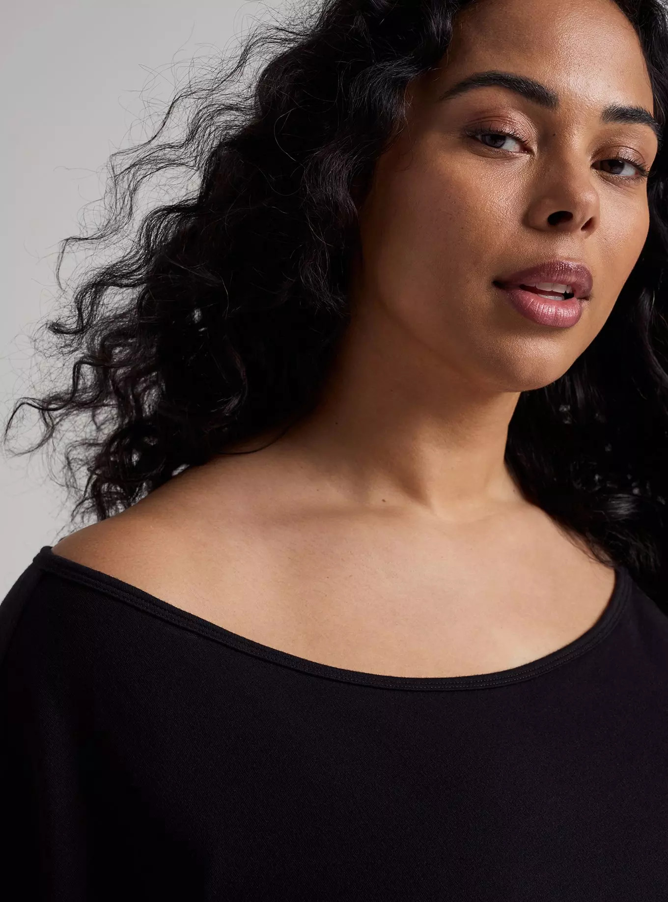 TRU Everyday Fleece Off-Shoulder Active Sweatshirt | Torrid (US & Canada)