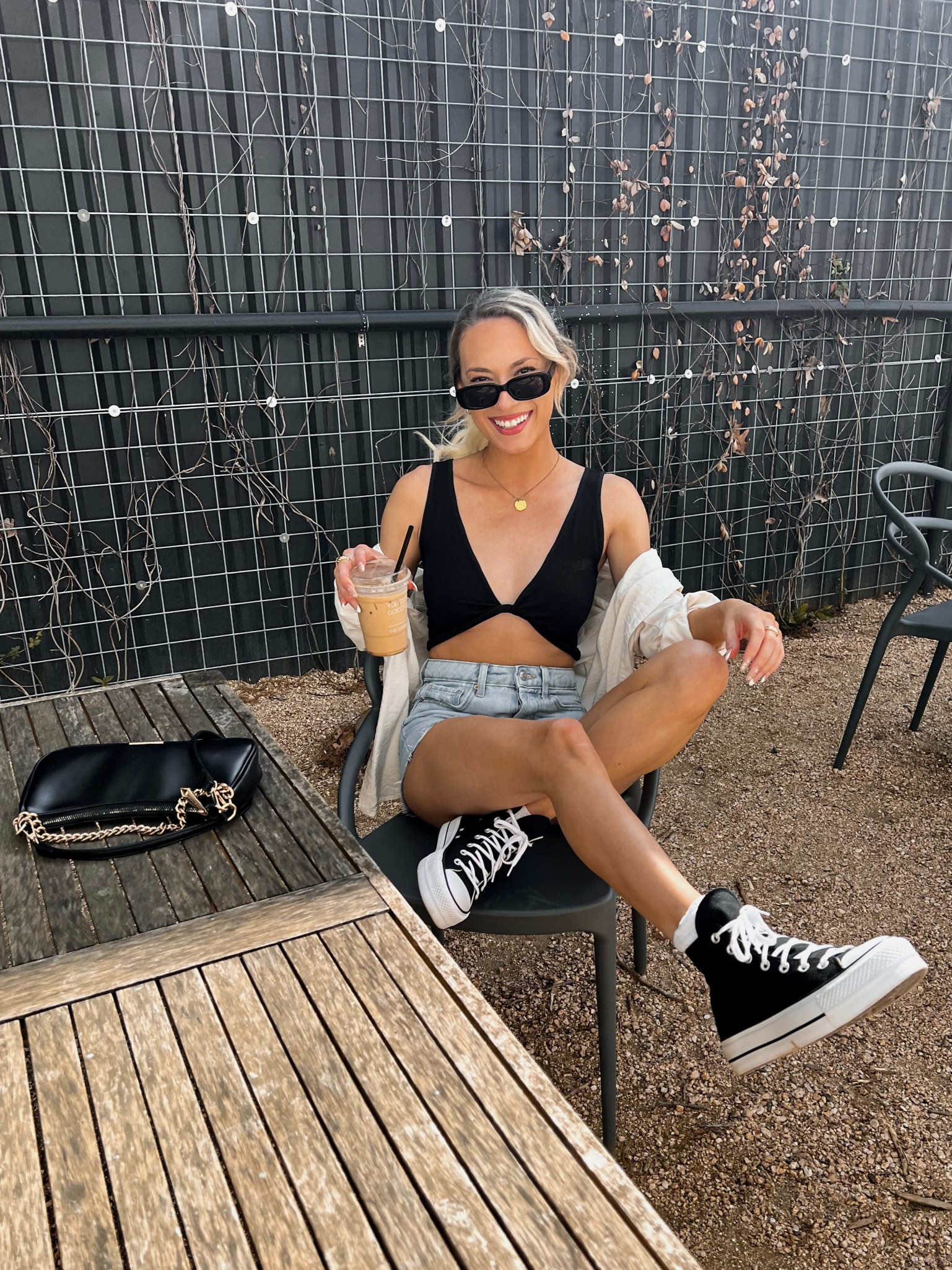 Reversible $25 top from Urban Outfitters — size S (TTS)
Shorts from Target - size 2 (TTS)
Converse - size down half a size

// crop top spring break, button down style, spring outfit ideas, casual outfit, IG post 

#LTKstyletip #LTKunder100 #LTKshoecrush