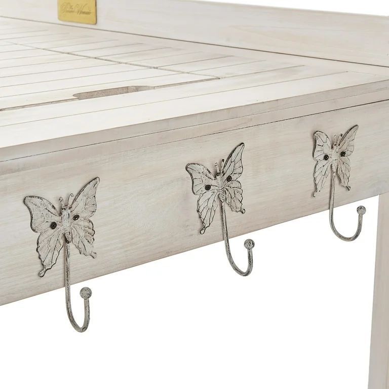 The Pioneer Woman White Wood and Metal Potting Bench | Walmart (US)