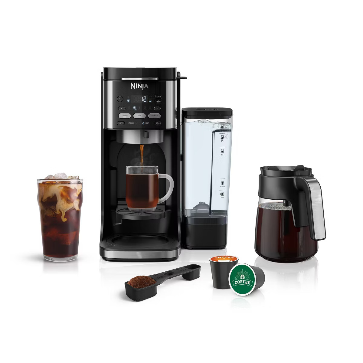 Ninja DualBrew Hot & Iced Coffee Maker -CFP101: 12-Cup, Custom Brew Strength, Removable Reservoir... | Target