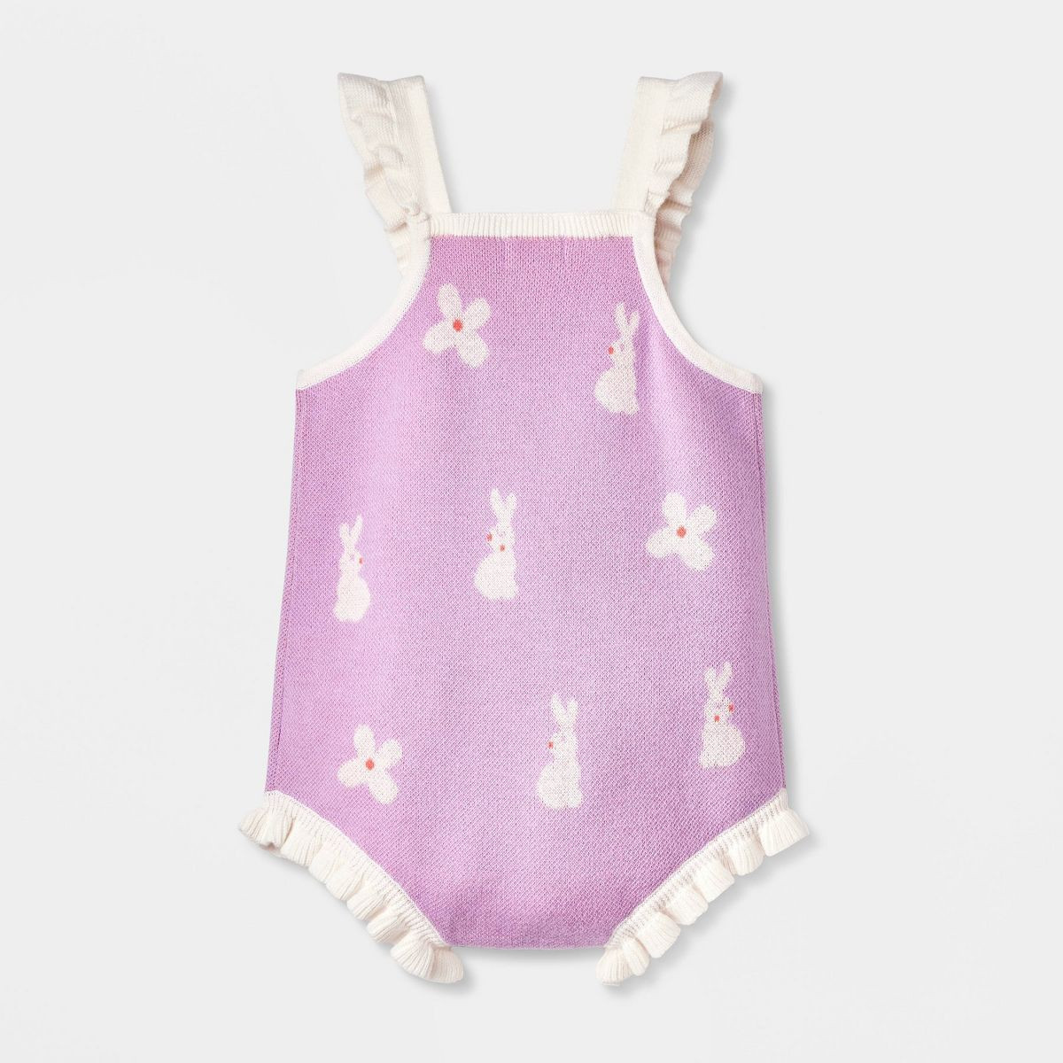 Baby Girls' Bunny Printed Overalls Set - Cat & Jack™ Purple | Target