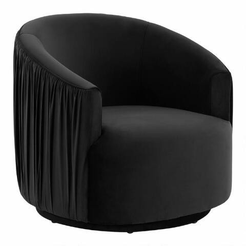 Juniper Velvet Upholstered Swivel Tub Chair | World Market